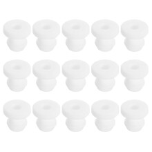 15Pcs Rubber Grommets 6mm Drill Hole, 3.5mm ID Hole Top Hat Grommet White Silicone Rubber Hole Plug Gasket for Wiring, Automotive