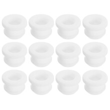 12Pcs Rubber Grommets 11mm Drill Hole, 8mm ID Hole Top Hat Grommet White Silicone Rubber Hole Plug Gasket for Wiring, Automotive