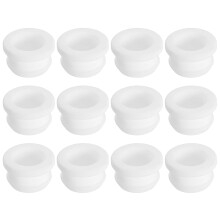 12Pcs Rubber Grommets 19mm Drill Hole, 15mm ID Hole Top Hat Grommet White Silicone Rubber Hole Plug Gasket for Wiring, Automotive