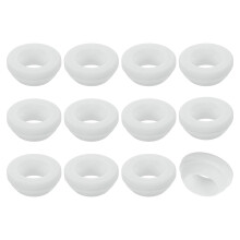 12Pcs Rubber Grommets, Mount Dia 18mm ID 14mm Snap Firewall Hole Plug, Anti-Scratch Hole Cover Plug for Electrical Box Cable Wiring, White