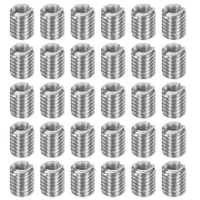 30Pcs Threaded Insert, Stainless Steel M5-0.8 Female to M8-1.25 Male Repair Nut 10mm Long Thread Adapters Sleeve Reducing Nut Thread Repair Screw for
