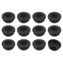 24Pcs Rubber Grommets, Mount Dia 11.5mm ID 8.5mm Snap Firewall Hole Plug, Anti-Scratch Hole Cover Plug for Electrical Box Cable Wiring, Black