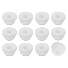 12Pcs Rubber Grommets, Mount Dia 8mm ID 5.5mm Snap Firewall Hole Plug, Anti-Scratch Hole Cover Plug for Electrical Box Cable Wiring, White