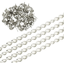 Upholstery Nailhead Trim, 4 Meters Glossy Upholstery Tacks Strips, Decorative Nail Trims with Nails for Sofa Headboard, Chair DIY Furniture Accessory