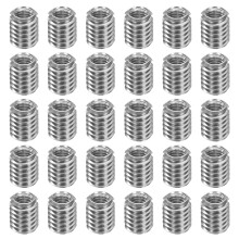30Pcs Threaded Insert, Stainless Steel M2.5-0.45 Female to M4-0.7 Male Repair Nut 5mm Long Thread Adapters Sleeve Reducing Nut Thread Repair Screw for