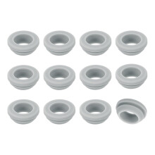 12Pcs Rubber Grommets, Mount Dia 19mm ID 15mm Snap Firewall Hole Plug, Anti-Scratch Hole Cover Plug for Electrical Box Cable Wiring, Gray