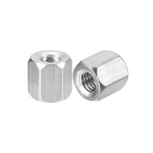 M6 x 1-Pitch 12mm Length Coupling Nuts, 10pcs 304 Stainless Steel Metric Hex Rod Coupling Nuts