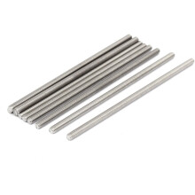 M5 x 130mm 304 Stainless Steel Fully Threaded Rod Bar Studs Silver Tone 10 Pcs