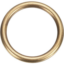 H59 Brass O Ring, 2.36" OD. 1.89" Thickness Brass Seamless Welded Circle Loop Round Ring Buckles for Luggage Webbing Craft DIY Decoration Accessories,