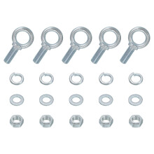 5 Pack M20 Galvanized Carbon Steel Eye Bolts, 3/4" x 1.97" Lifting Ring Eye Bolt with Nuts and Washers Heavy Duty Screw Eye Bolts Kit for Tie Down Str