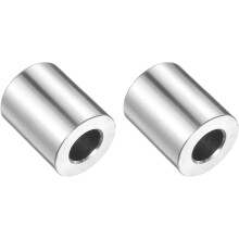 2pcs Stainless Steel Spacer 3/8" Bore x 3/4" OD x 1" Length Screw Bushing Plain Finish Round Metal Spacer for M10 Screws Bolts and Rods