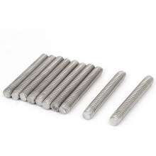 Metric M8 x 60mm 304 Stainless Steel Fully Threaded Rods Fasteners 10 Pcs