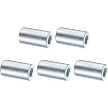 5 Pcs Galvanized Steel Spacer 3/8" Bore x 3/4" OD x 1-3/8" Length, Unthreaded Standoff Bushing Plain Finish, Round Metal Spacer Fits M12 Screws Bolts