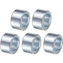 5 Pcs Galvanized Steel Spacer 1/2" Bore x 3/4" OD x 7/16" Length, Unthreaded Standoff Bushing Plain Finish, Round Metal Spacer Fits M12 Screws Bolts