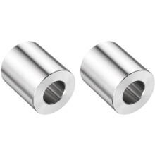 2pcs Stainless Steel Spacer 1/2" Bore x 1" OD x 1" Length Screw Bushing Plain Finish Round Metal Spacer for M12 Screws Bolts and Rods