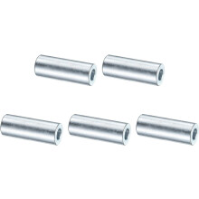 5 Pcs Galvanized Steel Spacer 3/8" Bore x 3/4" OD x 2" Length, Unthreaded Standoff Bushing Plain Finish, Round Metal Spacer Fits M12 Screws Bolts