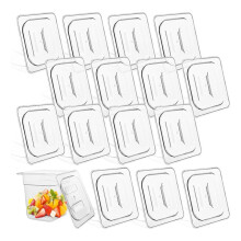 15 Couvercles de Casseroles en Polycarbonate avec Poignée, Taille 1/6, Transparents, pour Restaurant, Hôtel, Commerce