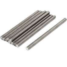 M8 x 140mm 1.25mm Pitch 304 Stainless Steel Fully Threaded Rods Bar Studs 10 Pcs