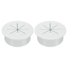 2 Pcs Desk Grommet, 2.09 inch 53mm Desk Cable Hole Cover Wire Hole Insert for Home Office Table Cabinet Cord Organizer, Gray