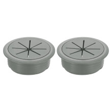2 Pcs Desk Grommet, 1.97 inch 50mm Desk Cable Hole Cover Wire Hole Insert for Home Office Table Cabinet Cord Organizer, Drak Gray