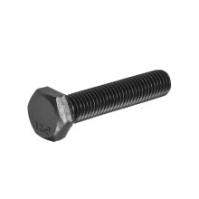 M10-1.5 x 50mm Left Hand Hex Head Bolt, Black Oxide Carbon Steel Reverse Fully Threaded Fastener Screws Bolts for Machinery, Automobiles and Construct