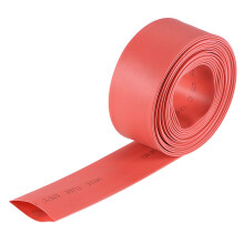 Heat Shrink Tubing, 18mm Dia 30mm Flat Width 2:1 Rate Shrinkable Tube Cable Sleeve 10ft - Red