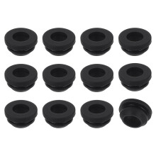 24Pcs Rubber Grommets, Mount Dia 8.5mm ID 6mm Snap Firewall Hole Plug, Anti-Scratch Hole Cover Plug for Electrical Box Cable Wiring, Black