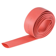Heat Shrink Tubing, 3/4"(20mm) Dia 34mm Flat Width 2:1 Rate Shrinkable Tube Cable Sleeve 10ft - Red