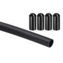 3.28 ft 3:1 Ratio Heat Shrink Tubing, 0.59" ID Wire Heat Shrink Tube with End Cap, Waterproof Tubing Adhesive Shrinkable Wire Wrap Tube for Cable Seal