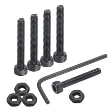 30Pcs Hex Socket Head Cap Screws Bolts, M3x22mm 304 Stainless Steel Socket Drive Machine Screws Bolts with Nuts, Full Threaded, Black