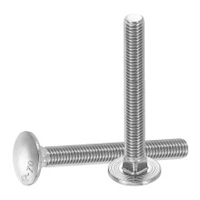 30Pcs Carriage Bolts, M5 x 40mm Stainless Steel 18-8 (304) Round Head Square Neck Screws Bolt Screw for Fastening Accessories - Silver