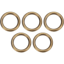 5Pcs H59 Brass O Ring, 1.18" OD. 0.87" Thickness Brass Seamless Welded Circle Loop Round Ring Buckles for Luggage Webbing Craft DIY Decoration Accesso