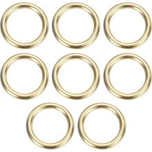 8Pcs H59 Brass O Ring, 1.38" OD. 1.02" Thickness Brass Seamless Welded Circle Loop Round Ring Buckles for Luggage Webbing Craft DIY Decoration Accesso