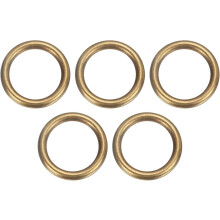 5Pcs H59 Brass O Ring, 1.38" OD. 1.02" Thickness Brass Seamless Welded Circle Loop Round Ring Buckles for Luggage Webbing Craft DIY Decoration Accesso