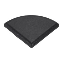 4040R EU Standard Plastic Fan-Shaped Aluminum Extrusion End Cap Black 40x40mm 12pcs