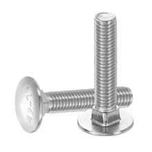 15Pcs Carriage Bolts, M8 x 40mm Stainless Steel 18-8 (304) Round Head Square Neck Screws Bolt Screw for Fastening Accessories - Silver