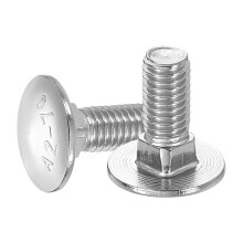20Pcs Carriage Bolts, M8 x 20mm Stainless Steel 18-8 (304) Round Head Square Neck Screws Bolt Screw for Fastening Accessories - Silver