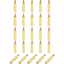 25Pcs Male to Female Thread Spacer Screws, M2.5 x 20mm + 6mm Brass Hex Standoff Screws PCB Motherboard for Drone Quadcopter, Computer and Circuit Boar