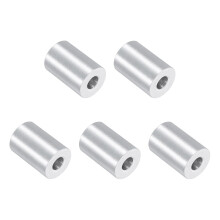 5Pcs Aluminum Spacers, 3/4" OD x 5/16" ID x 1-1/8"L Screw Standoff Brushed Finish Unthreaded Metal Round Spacer, Unthreaded Standoff Bushing for M8 Sc