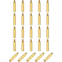 25Pcs Male to Female Thread Spacer Screws, M4 x 25mm + 6mm Brass Hex Standoff Screws PCB Motherboard for Drone Quadcopter, Computer and Circuit Board
