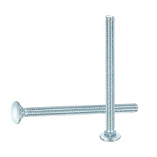 25Pcs Carriage Bolts, 1/4"-20x3-1/2 Carbon Steel Round Head Square Neck Screws Bolt Screw for Fastening Accessories - Silver