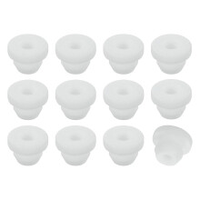 24Pcs Rubber Grommets, Mount Dia 6mm ID 3.5mm Snap Firewall Hole Plug, Anti-Scratch Hole Cover Plug for Electrical Box Cable Wiring, White
