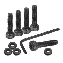 30Pcs Hex Socket Head Cap Screws Bolts with Nuts, M2.5x10mm 304 Stainless Steel Socket Drive Machine Screws Bolts with Hex Wrench, Full Threaded, Blac