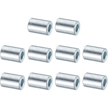 10 Pcs Galvanized Steel Spacer 1/4" Bore x 1/2" OD x 3/4" Length, Unthreaded Standoff Bushing Plain Finish, Round Metal Spacer Fits M12 Screws Bolts