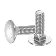 8Pcs Carriage Bolts, M8 x 25mm Stainless Steel 18-8 (304) Round Head Square Neck Screws Bolt Screw for Fastening Accessories - Silver