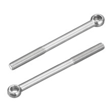 4Pcs M12 x 160mm Lifting Eye Bolts, 304 Stainless Steel Machinery Shoulder Swing Bolt Lifting Ring Eyebolt for Pipeline Gate Valves, Building Steel Pi