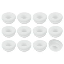 24Pcs Rubber Grommets, Mount Dia 13mm ID 10mm Snap Firewall Hole Plug, Anti-Scratch Hole Cover Plug for Electrical Box Cable Wiring, White