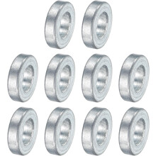 10 Pcs Galvanized Steel Spacer 3/8" Bore x 3/4" OD x 3/16" Length, Unthreaded Standoff Bushing Plain Finish, Round Metal Spacer Fits M12 Screws Bolts
