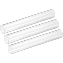 2Pcs Clear Rigid Acrylic Pipe, 26mm(1.02") ID x 30mm(1.18") OD 10" Round Polycarbonate Tube Plastic Tubing for Plumbing, Lighting, Aquarium, DIY Proje