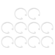 10Pcs 40mm Internal Retaining Ring Circlip, 304 Stainless Steel Internal Circlip Snap Rings C-Clips GB893 for Grooved Shafts Studs, Silver Tone
